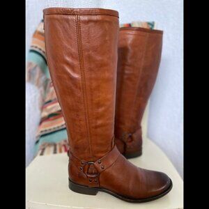 Frye Phillips Harness Tall Riding Boots Whiskey